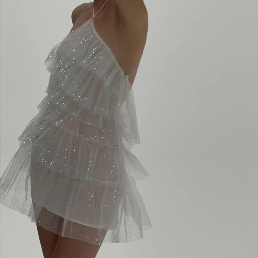 The Bar Lou Dress Sparkle Blanc 00